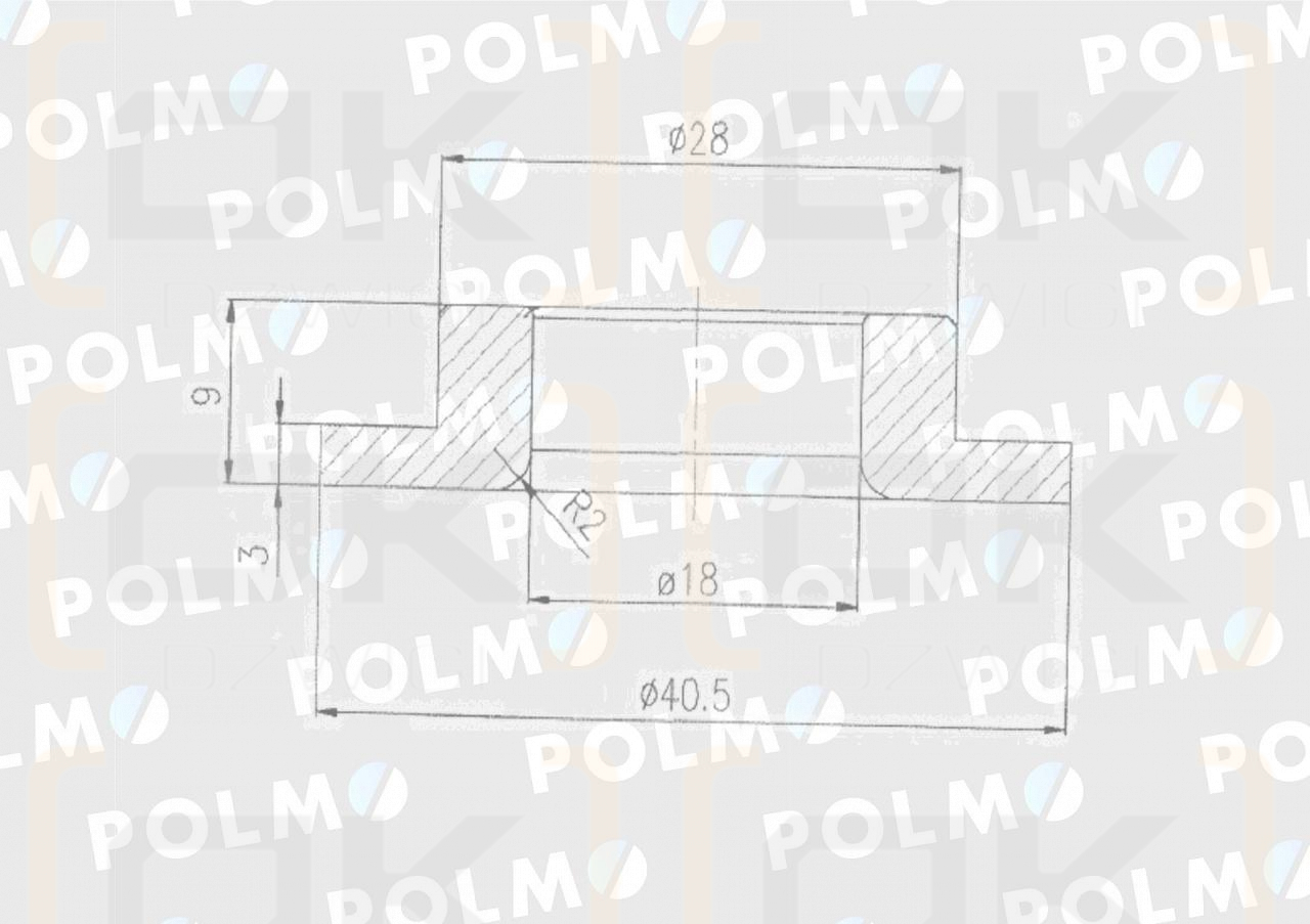 Uszczelka złącza standard Euro (  sprzedawane po 10 ) POLMO