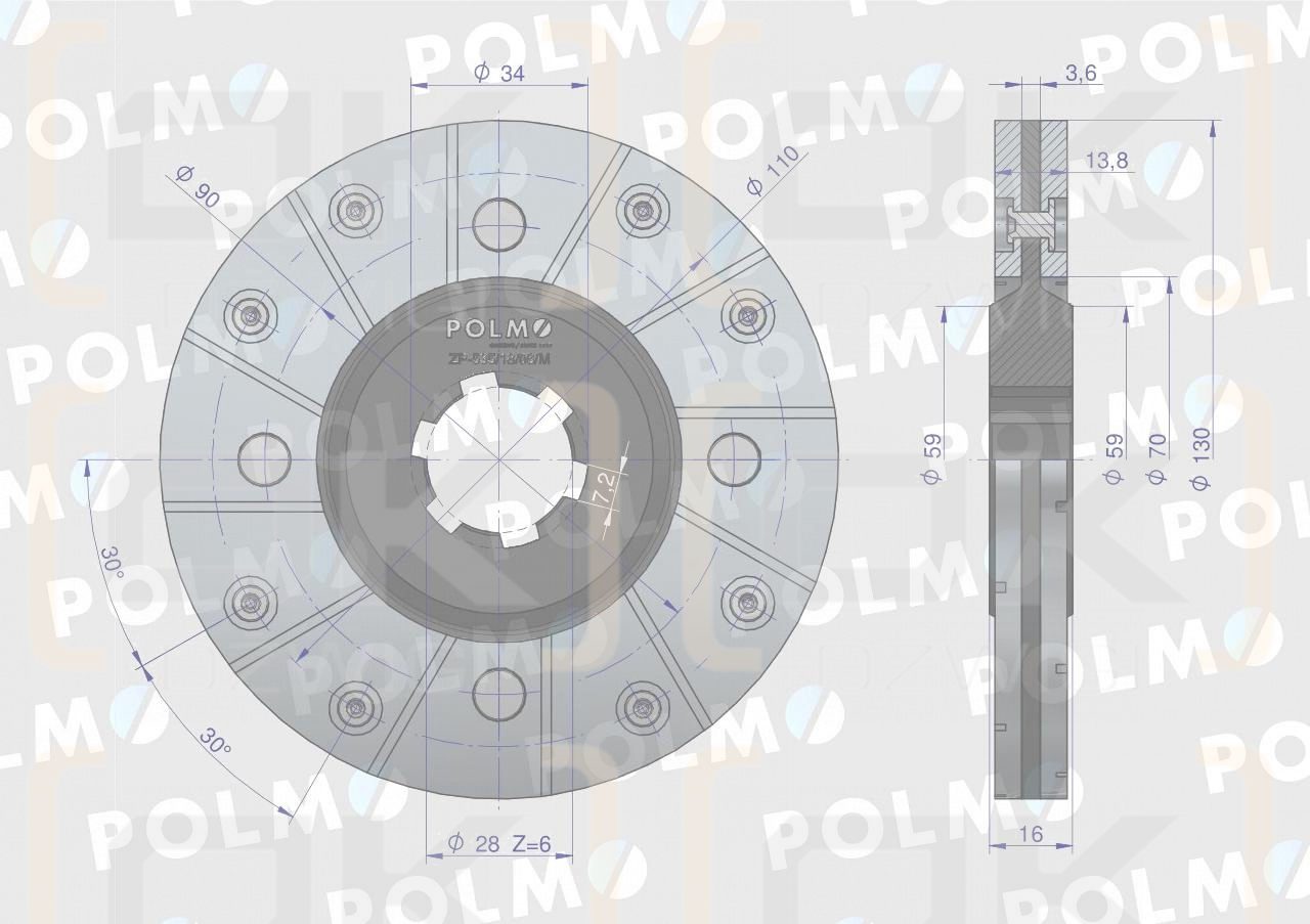 Tarcza hamulca mała 5040240760 Bizon POLMO