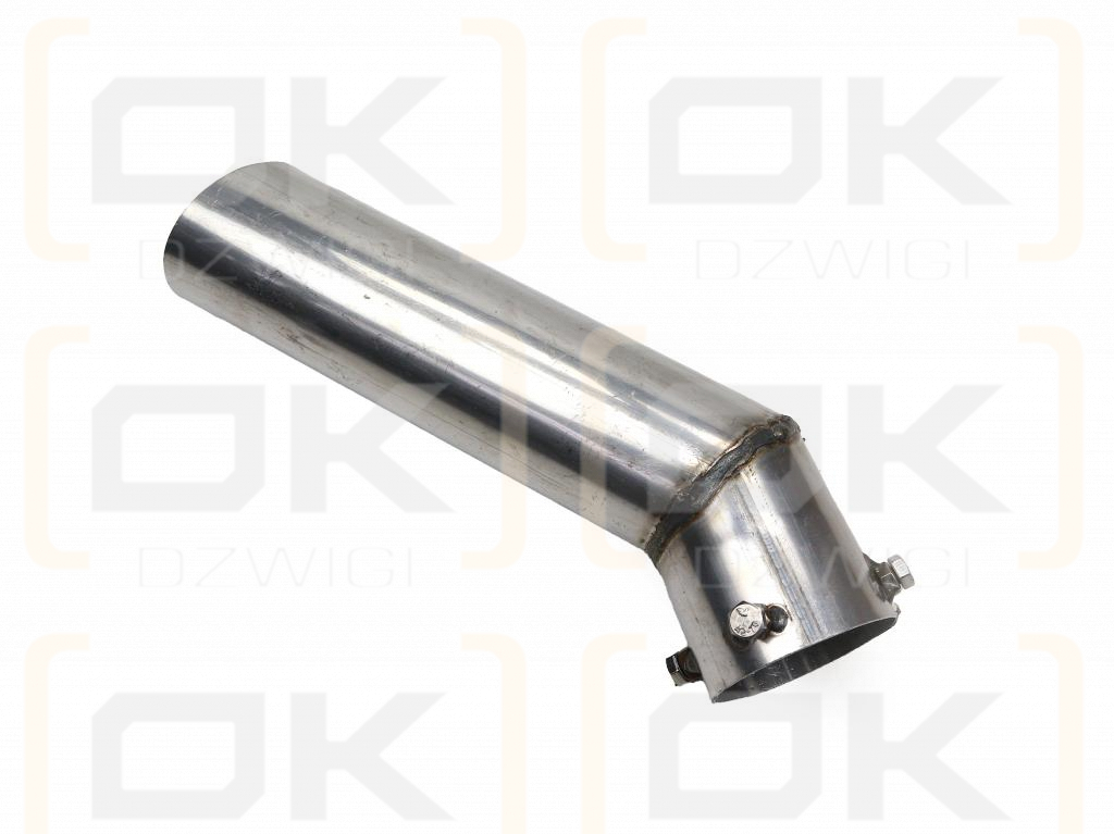 Tubo silenciador 5040390070.1P504039012/0 punta curva Bizon INOX WARYŃSKI