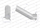 Tubo silenciador 5040390070.1P504039012/0 punta curva Bizon INOX WARYŃSKI