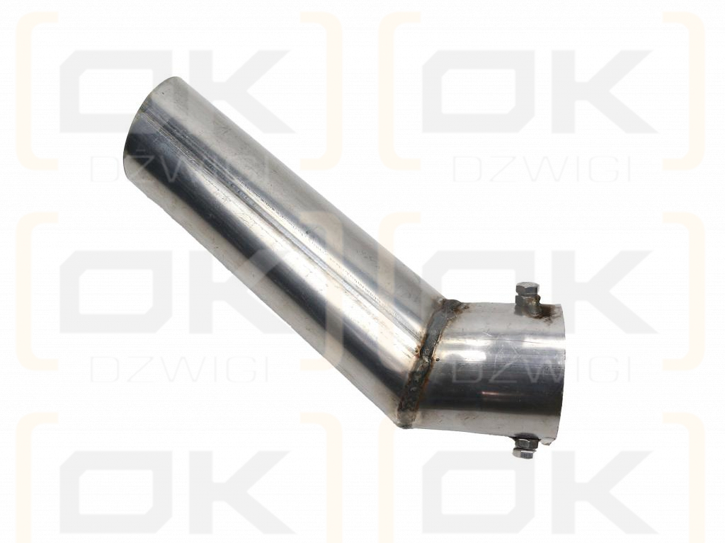 Tubo silenciador 5040390070.1P504039012/0 punta curva Bizon INOX WARYŃSKI