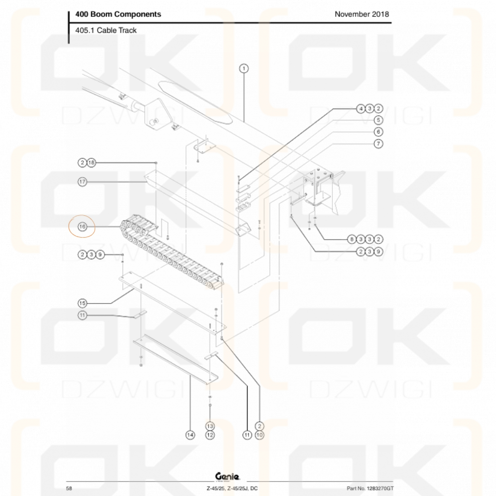 NYLATRAC Cable Guide for Genie