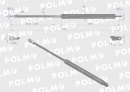 Siłownik szyby tylnej L max. 501mm 65417041 FIAT POLMO