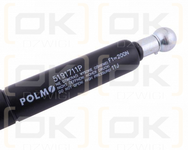 Siłownik drzwi L max. 191mm 5191711P CASE IH NEW HOLLAND STEYR POLMO