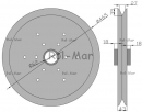 Koło pasowe fi 465 wirnika 5260020460 Przetrząsarka Karuzelowa