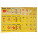 Juego de pegatinas para dispositivos de gancho.