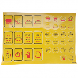 Juego de pegatinas para dispositivos de gancho.