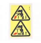 Pegatina de advertencia Hiab