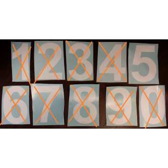 Sticker number "5" h=110 mm