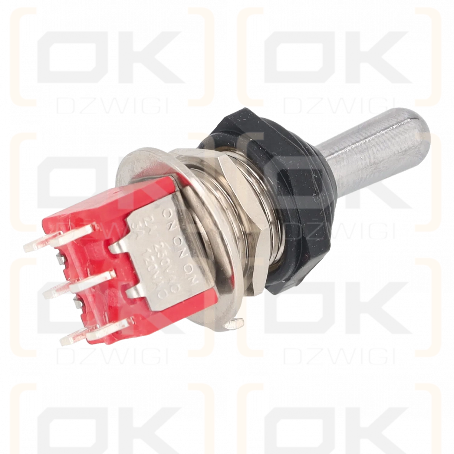 Hetronic 3-position non-return toggle switch R-0-R 12mm