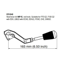 Palanca Parker P70CF G2, F130 G2, L90LS tipo MP15 - roja