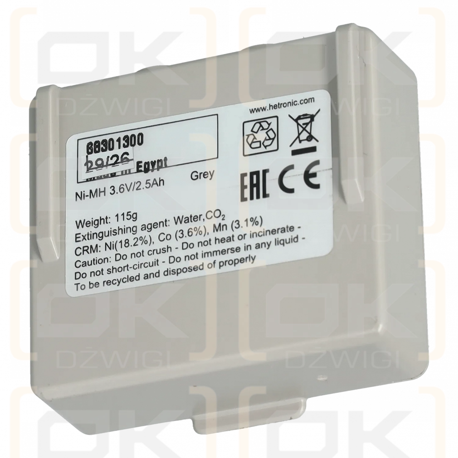 Bateria Hetronic Mini NiMH 3,6V/2,5Ah