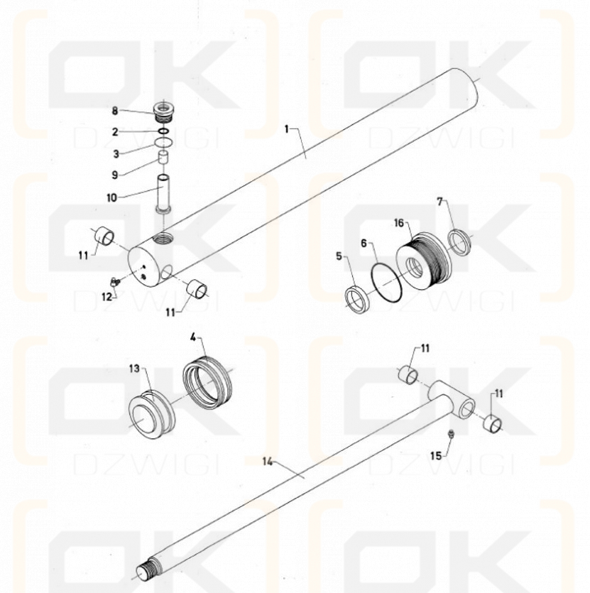 Kit de sellos para cilindros hidráulicos HMF