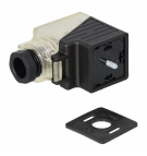 Valve connector; plug; format A; 18mm; female; PIN: 3; angled 90°