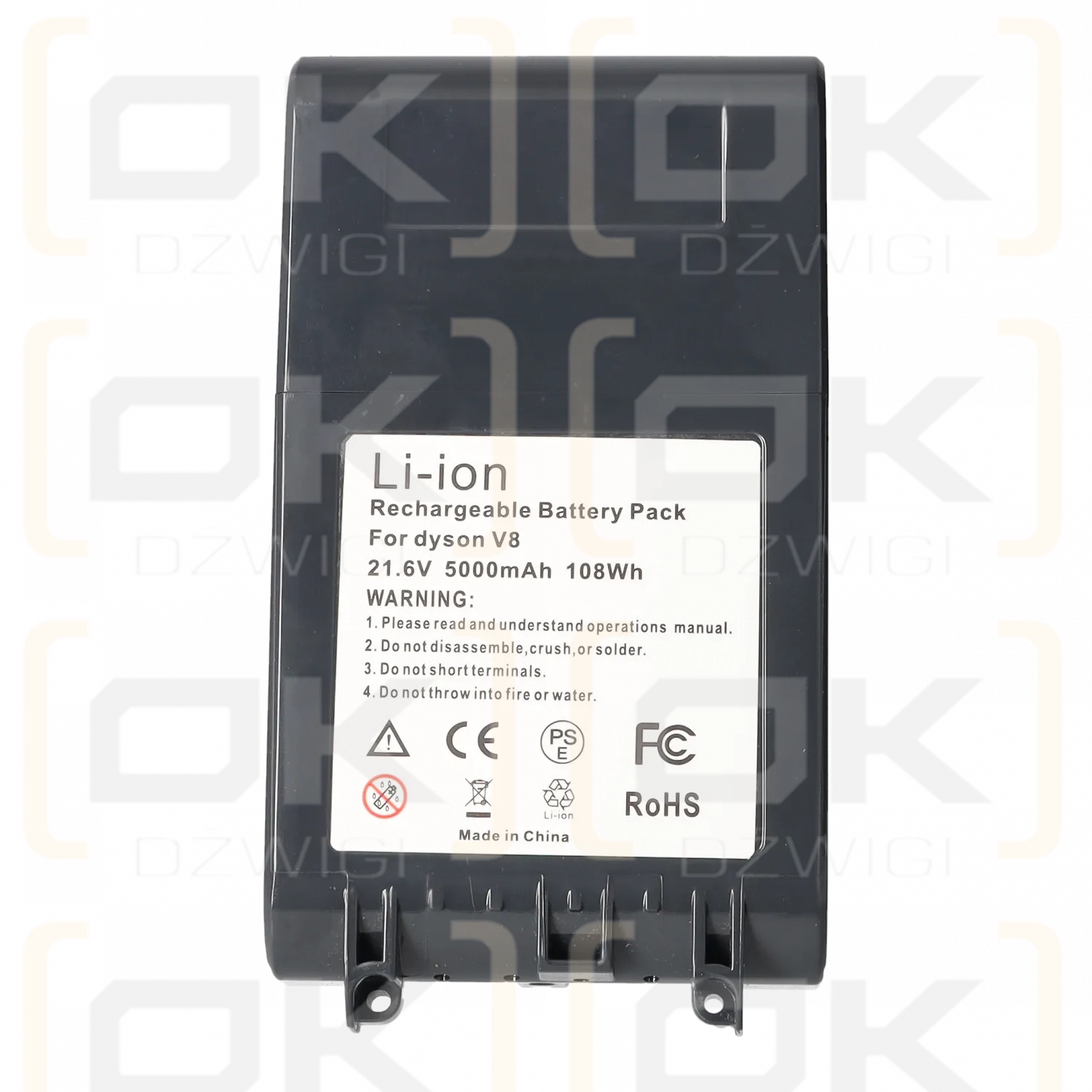 Сменный аккумулятор для пылесоса Dyson V8 SV10, 21,6 В, 5000 мАч.