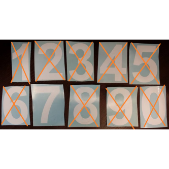 Sticker number "7" h=110 mm