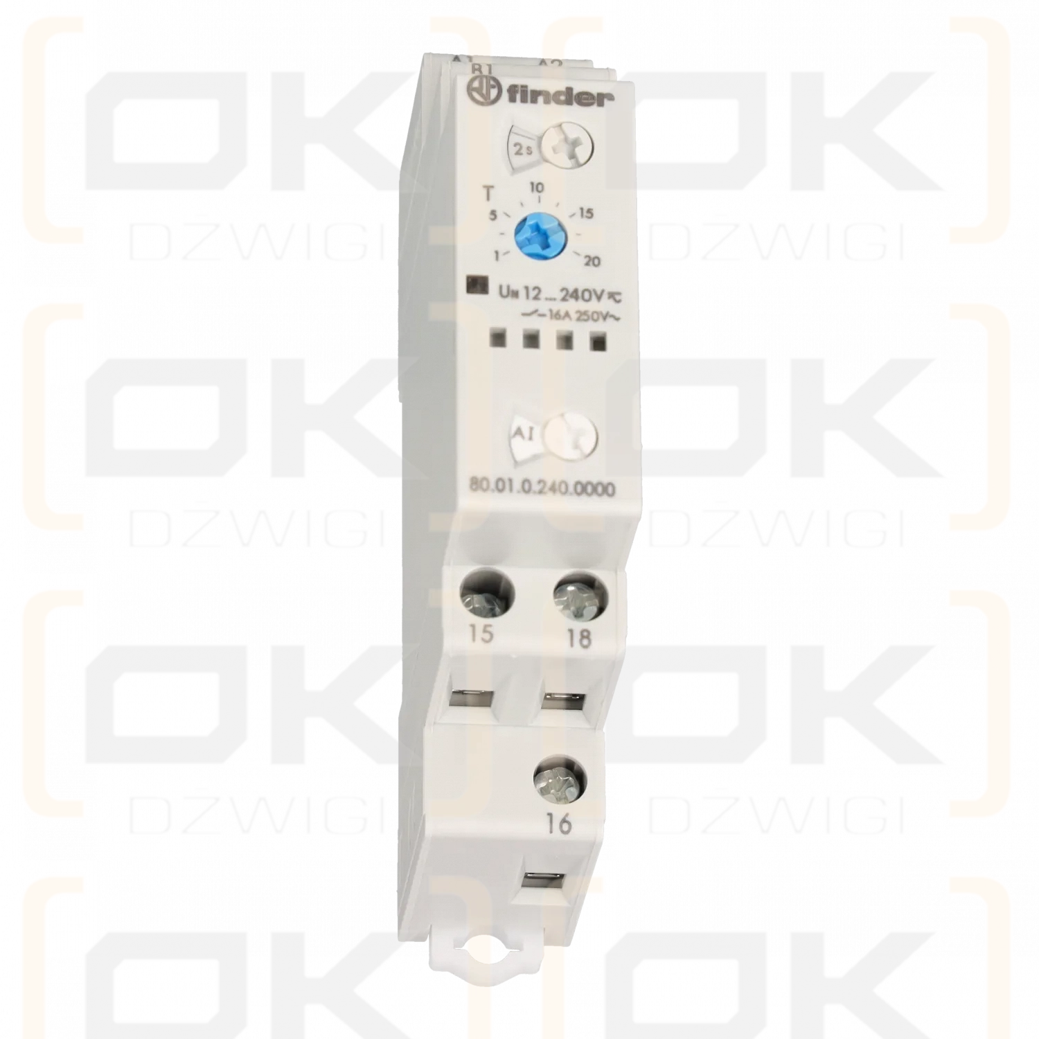 Przekaźnik czasowy 0,1s÷24h SPDT 250VAC/16A