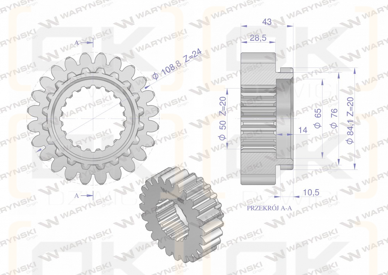 Koło napędzające 80185061 C-385 WARYŃSKI
