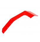 Błotnik lewy przedni napęd kolor czerwony blacha ocynkowana malowany proszkowo 80383160