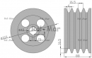 Koło pasowe duże fi 40 śrutownik Bijakowy