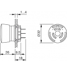 Stop switch complete gray