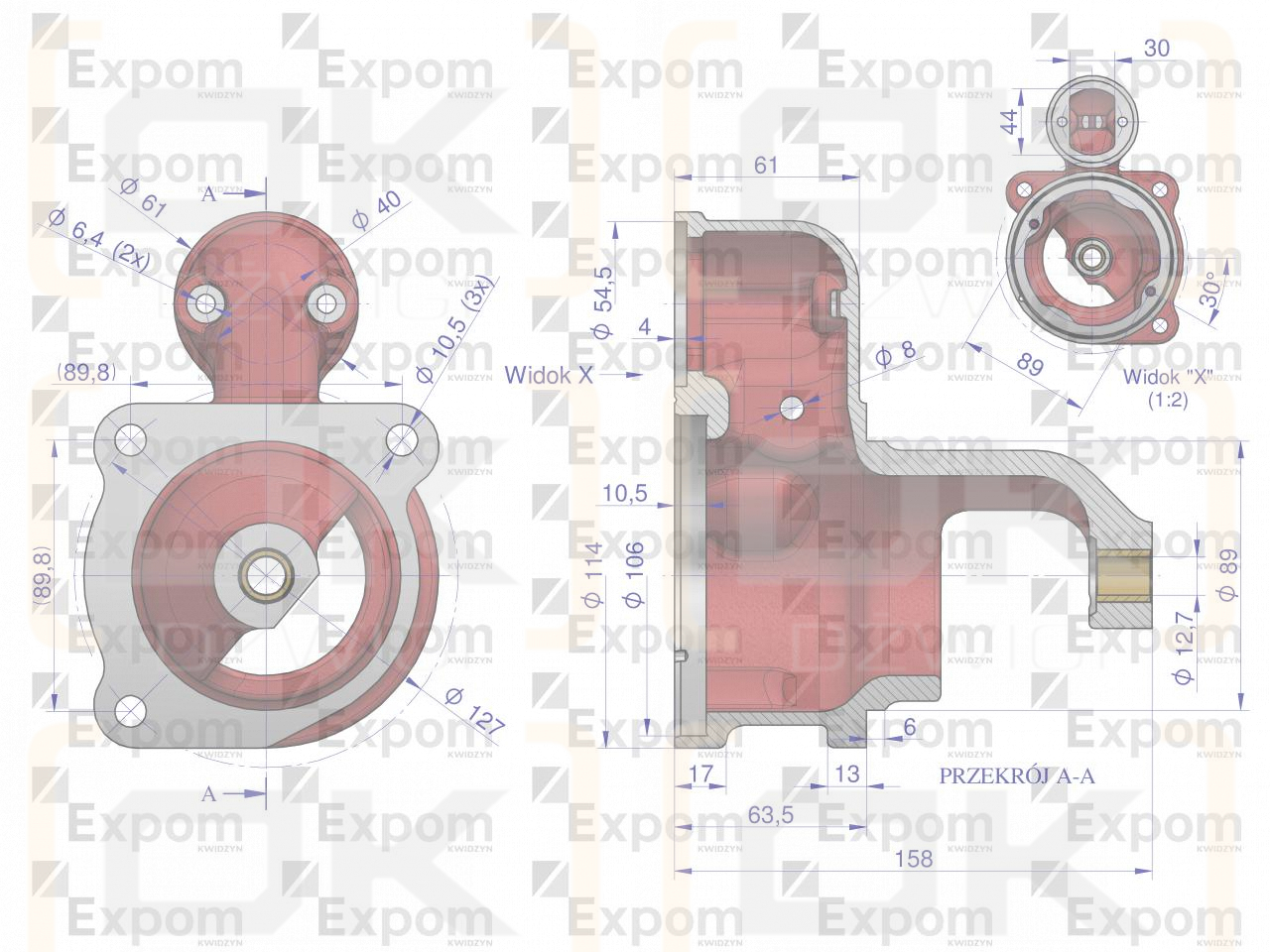 Starter motor head 80350913 R-11B EXPOM KWIDZYN