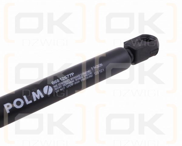 Siłownik szyba tylna L max. 560mm 65417039 FIAT POLMO