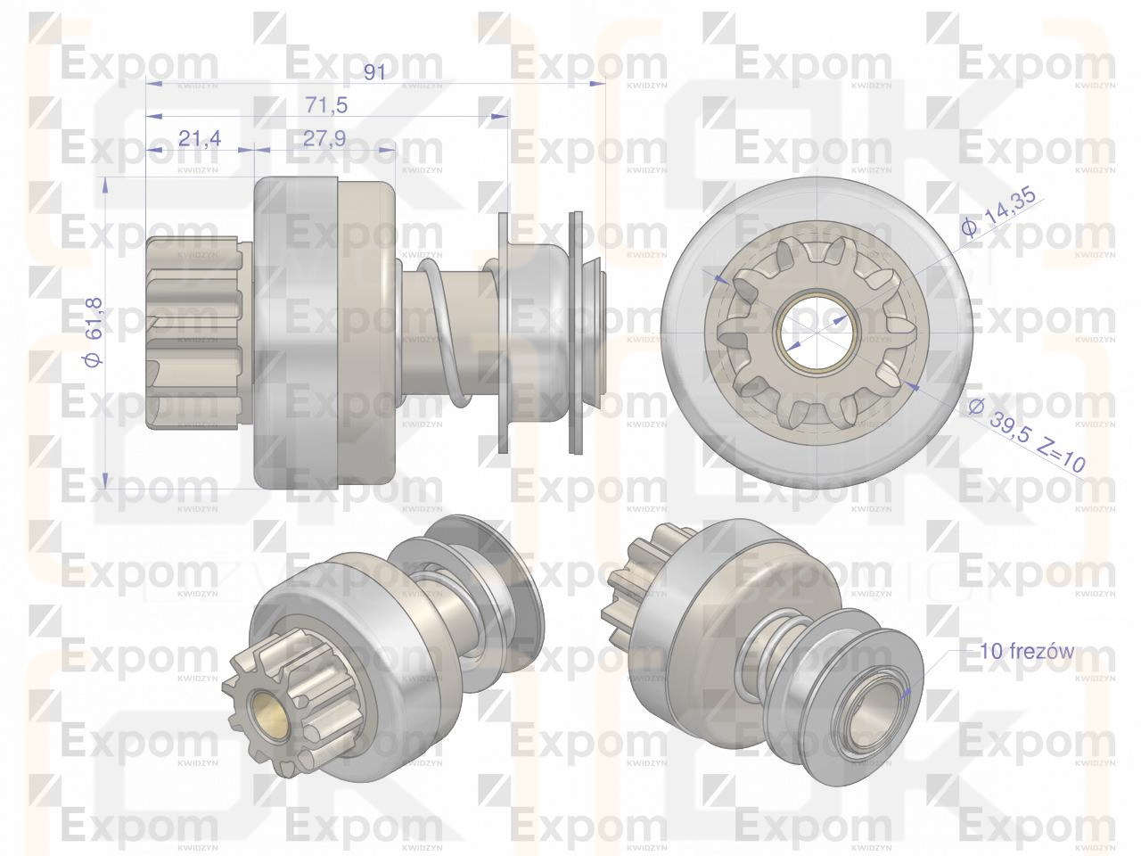 Zespół sprzęgający rozrusznika R-11H 863.700.0EX EXPOM KWIDZYN eu 