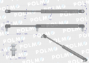 Siłownik dachu 88368200 pasuje do Ursus C-385  POLMO