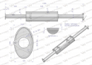 Tłumik TURBO 1676mm 9.8kg C-385 ( prosty) INOX WARYŃSKI