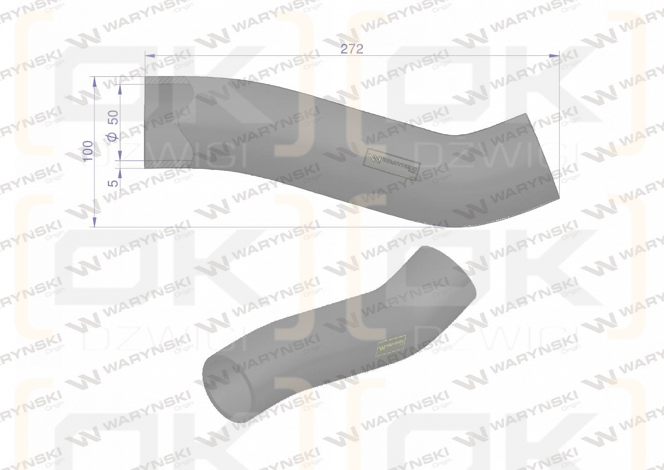 Manguera para filtro de aire 890258M1 Waryński