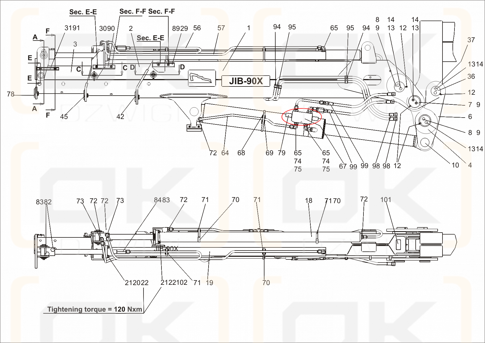 Hiab Jib Cylinder Lock