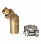 Bezares suction connector 1 1/2"; 3/4" BSP 45 degrees