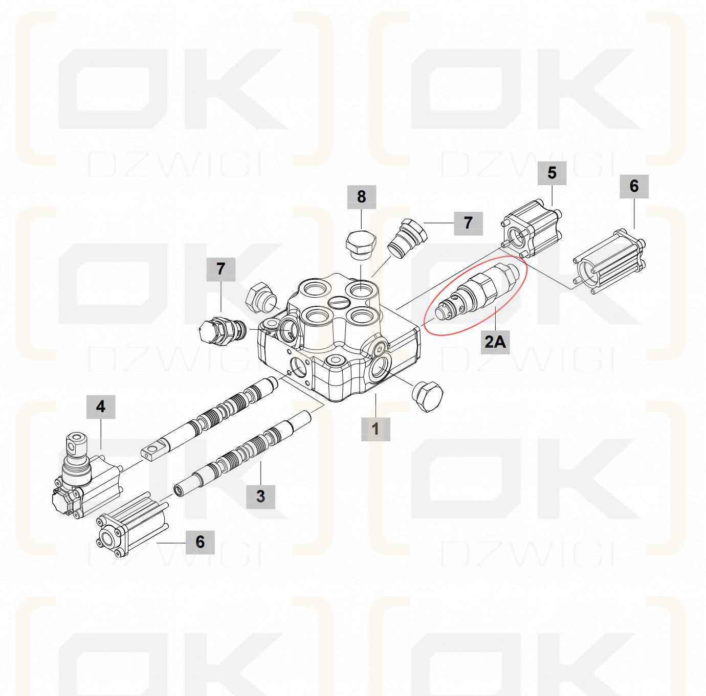 Hydrocontrol HC-M50, HC-TR55 main distributor overflow valve 221-350 bar