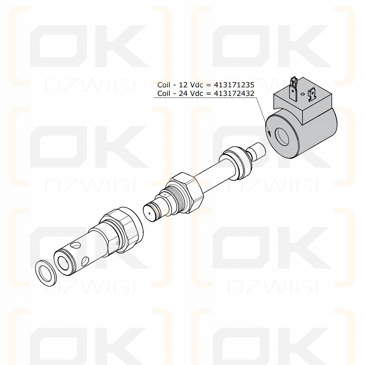 Предохранительный клапан (байпас) Hydrocontrol HC-D6, D12-24VDC, переходная резьба 28 мм