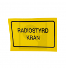 Hiab warning sticker "Radiostyrd kran"