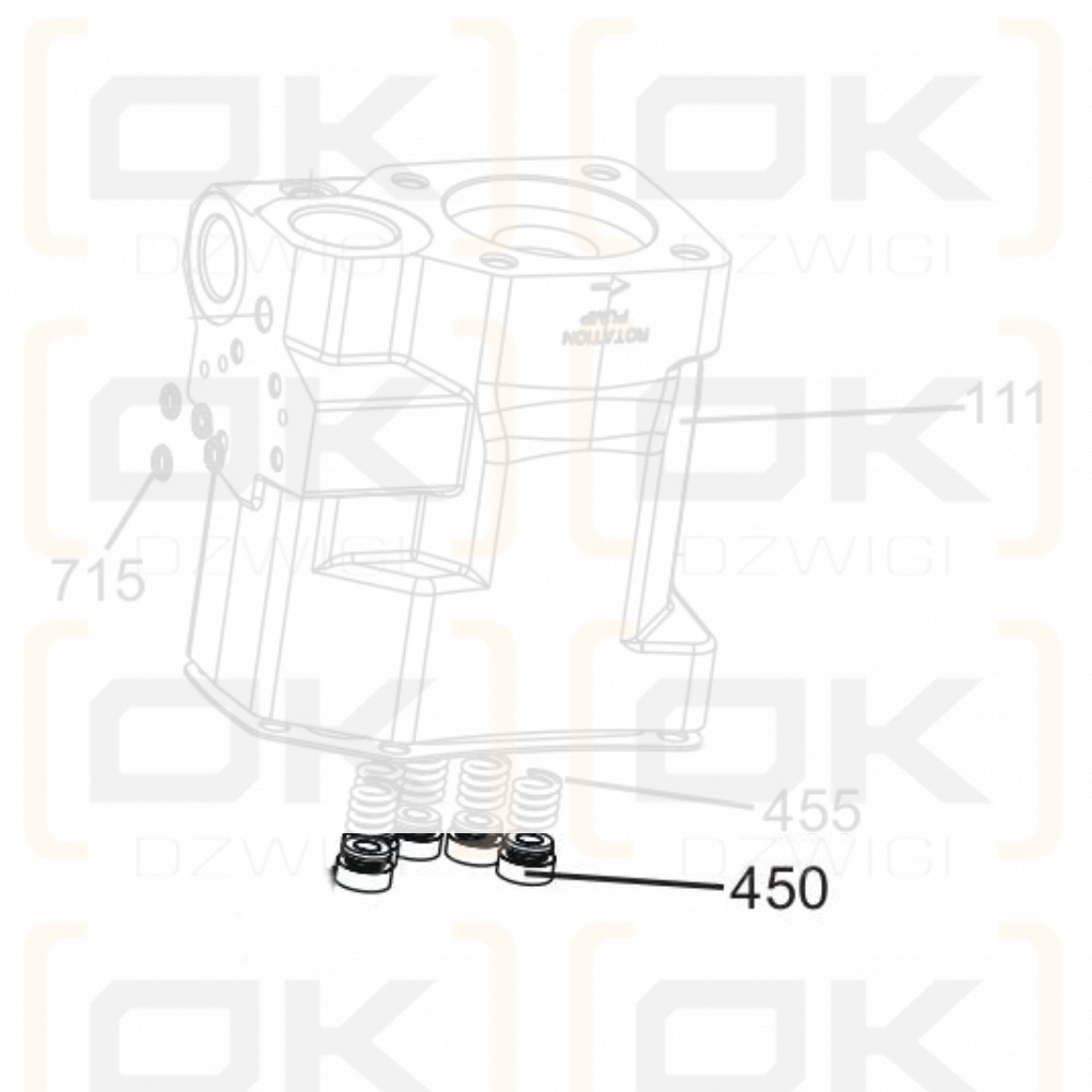 Conjunto de manguito Parker VP1-FS1; VP1-45/60/75