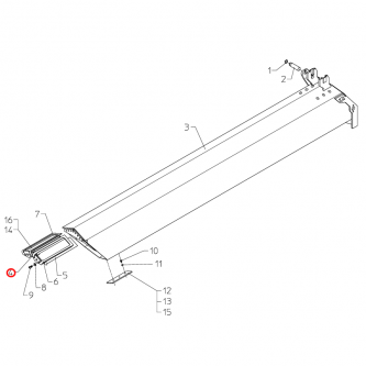 Support for slide block