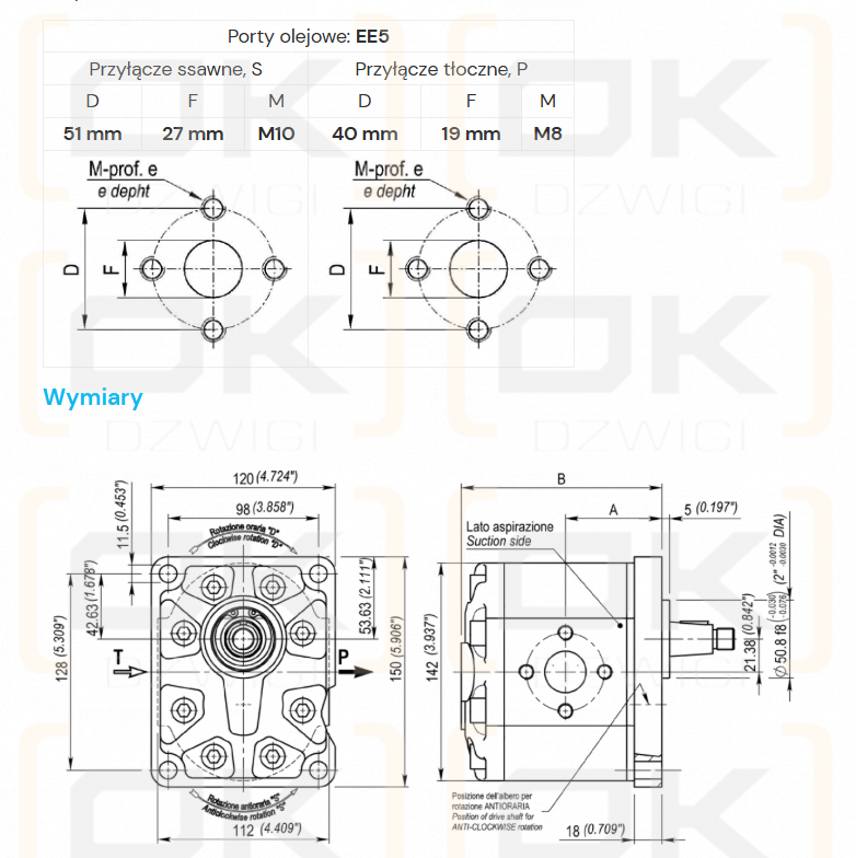 Hydraulic pump BG30 52 ST0 A T80 EE5 D