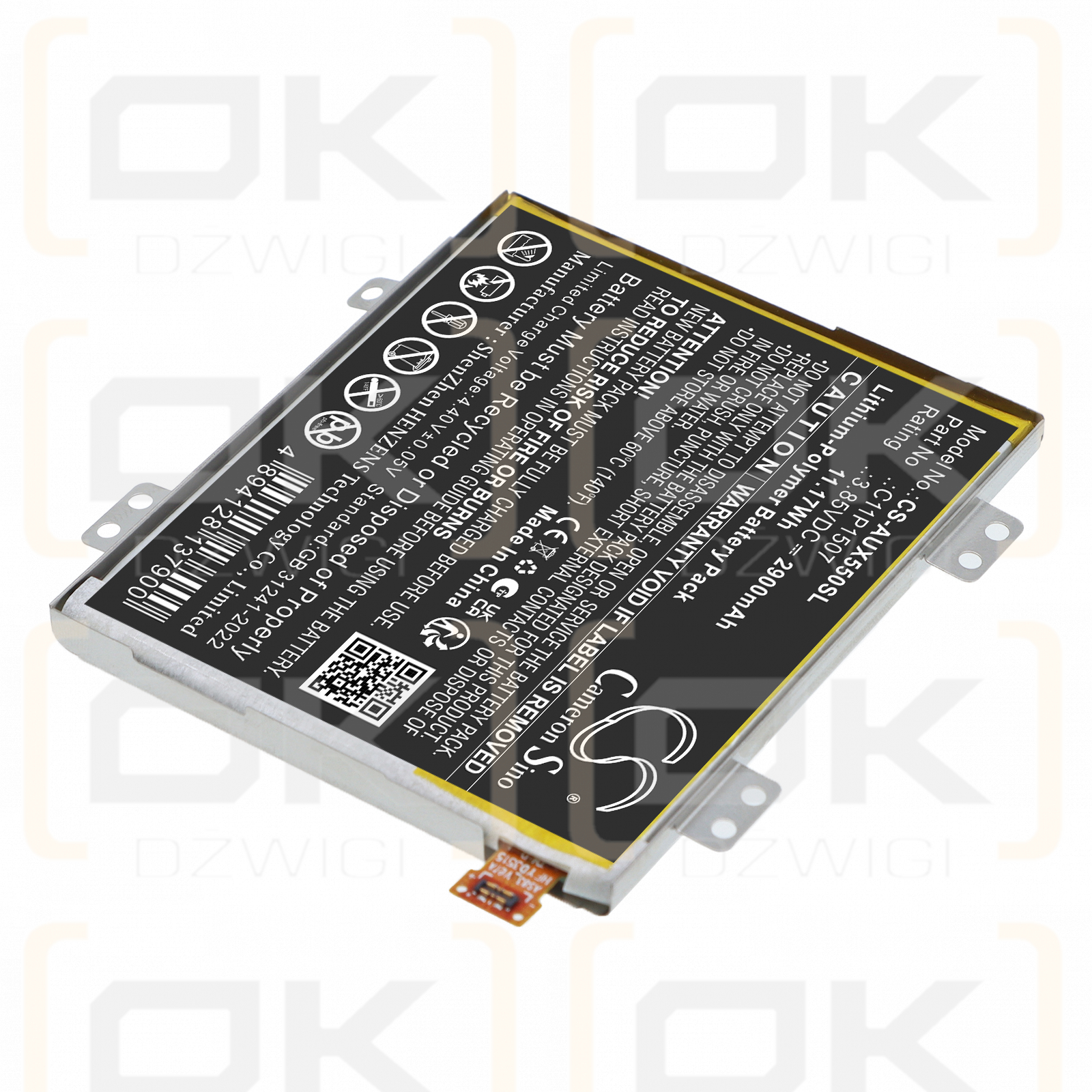 Сменный аккумулятор для Asus ZX551ML ZX550M / C11P1507 2900 мАч Li-Polymer 3,85 В (Cameron Sino)