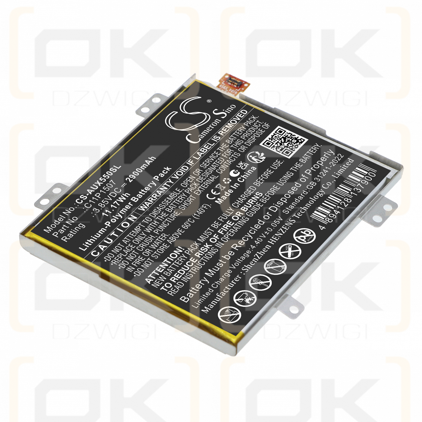 Сменный аккумулятор для Asus ZX551ML ZX550M / C11P1507 2900 мАч Li-Polymer 3,85 В (Cameron Sino)