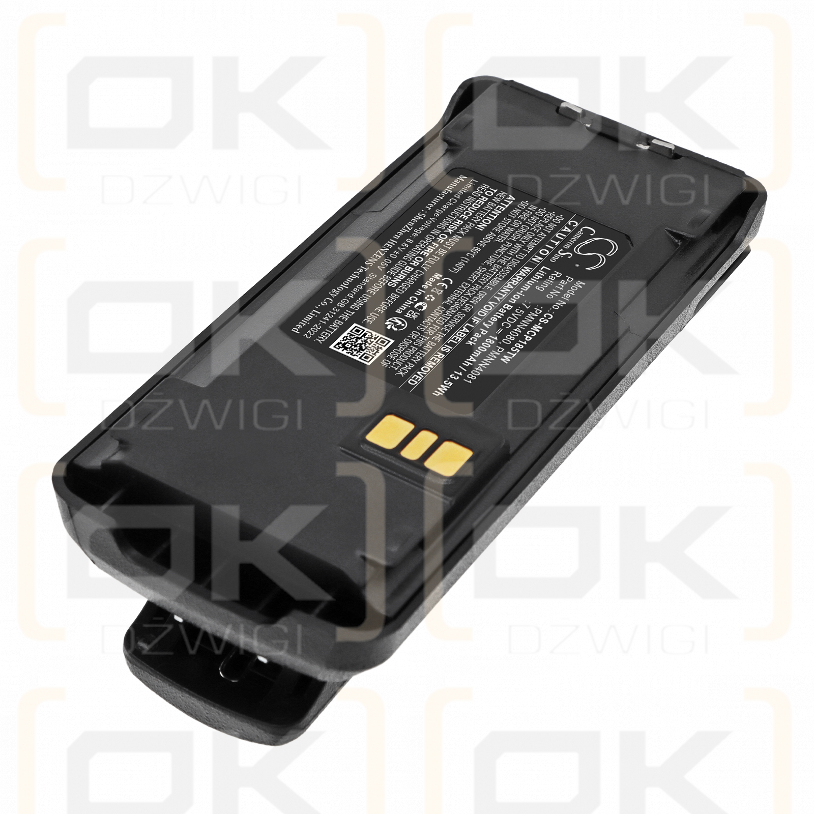 Replacement Battery for Motorola PR400 / MNN4254AR 1800 mAh Li-ion 7.5 V (Cameron Sino)