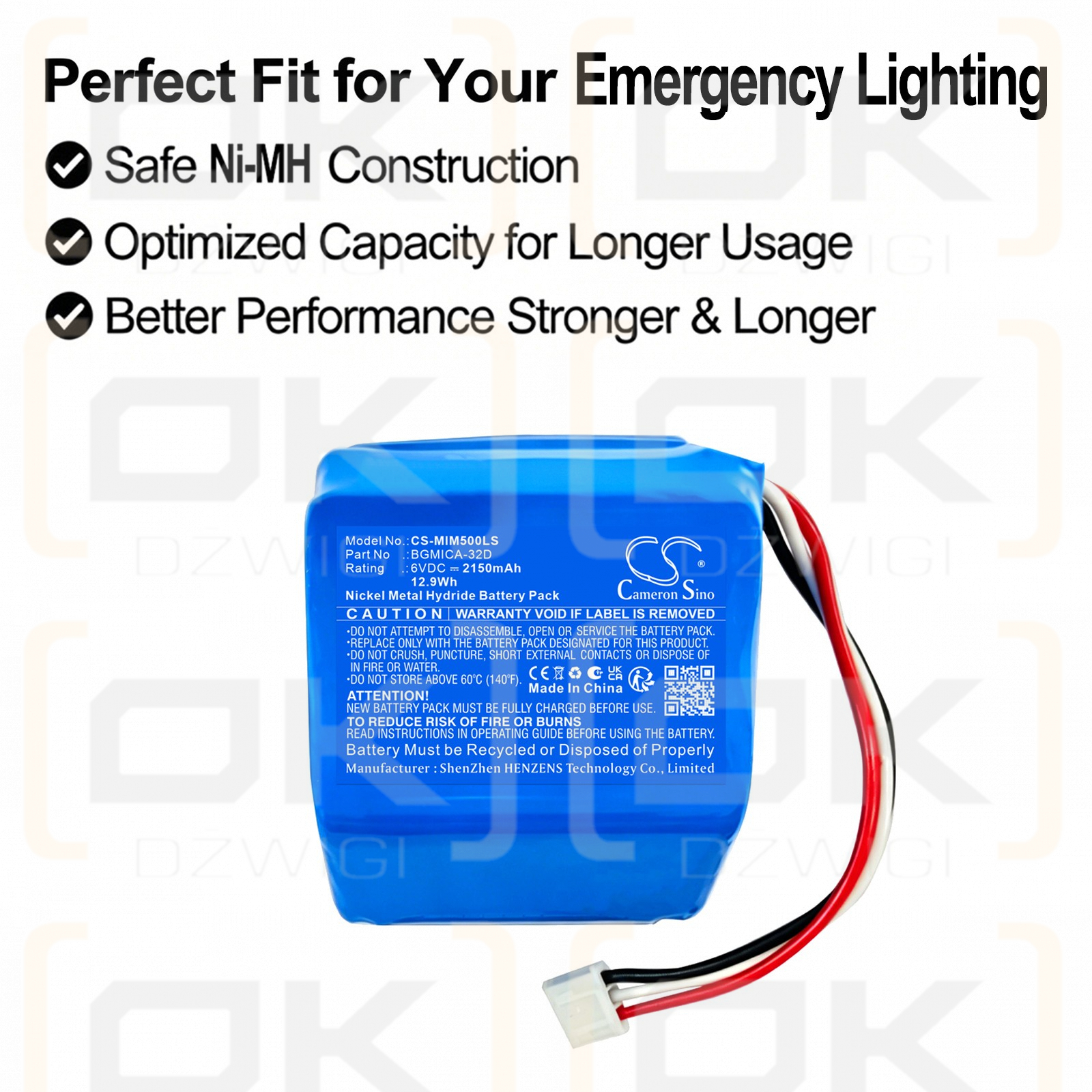 Bateria zamienna do MICA ML-500 / BGMICA-32D 2150 mAh Ni-MH 6 V (Cameron Sino)