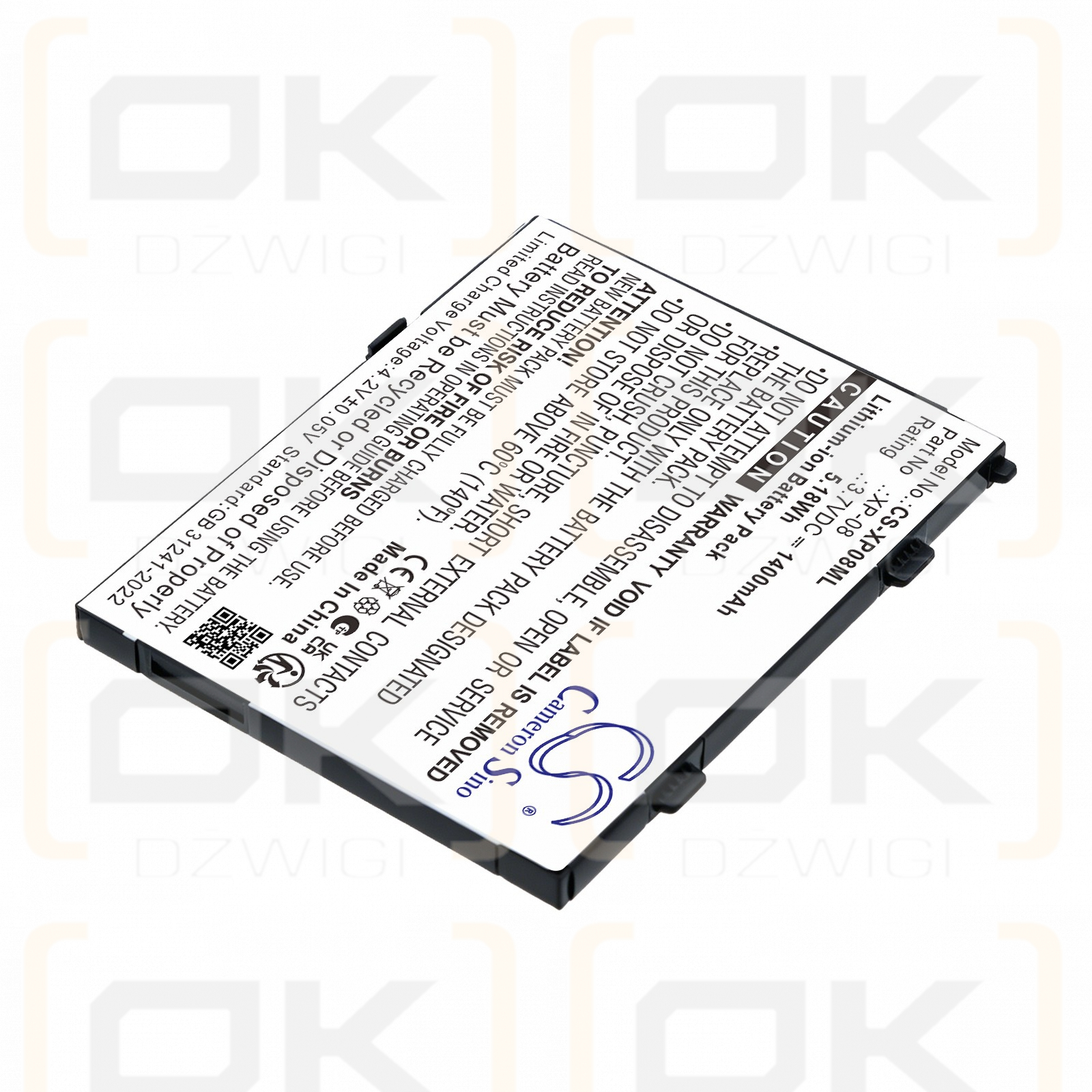 Ersatzakku für O2 XDA Flame/306 1400mAh Li-Ion 3,7V (Cameron Sino)