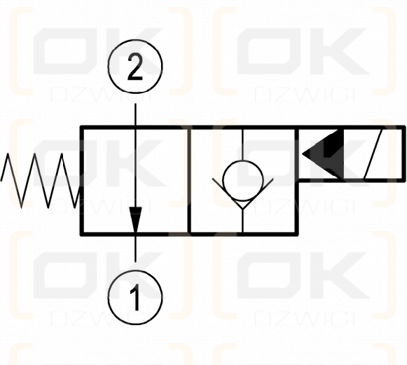 Elektrozawór Rexroth 2-drogowy; NO; 30mm; G 1