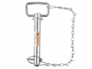 Hitch pin with cotter pin and chain 22x128.5x150 TEGER