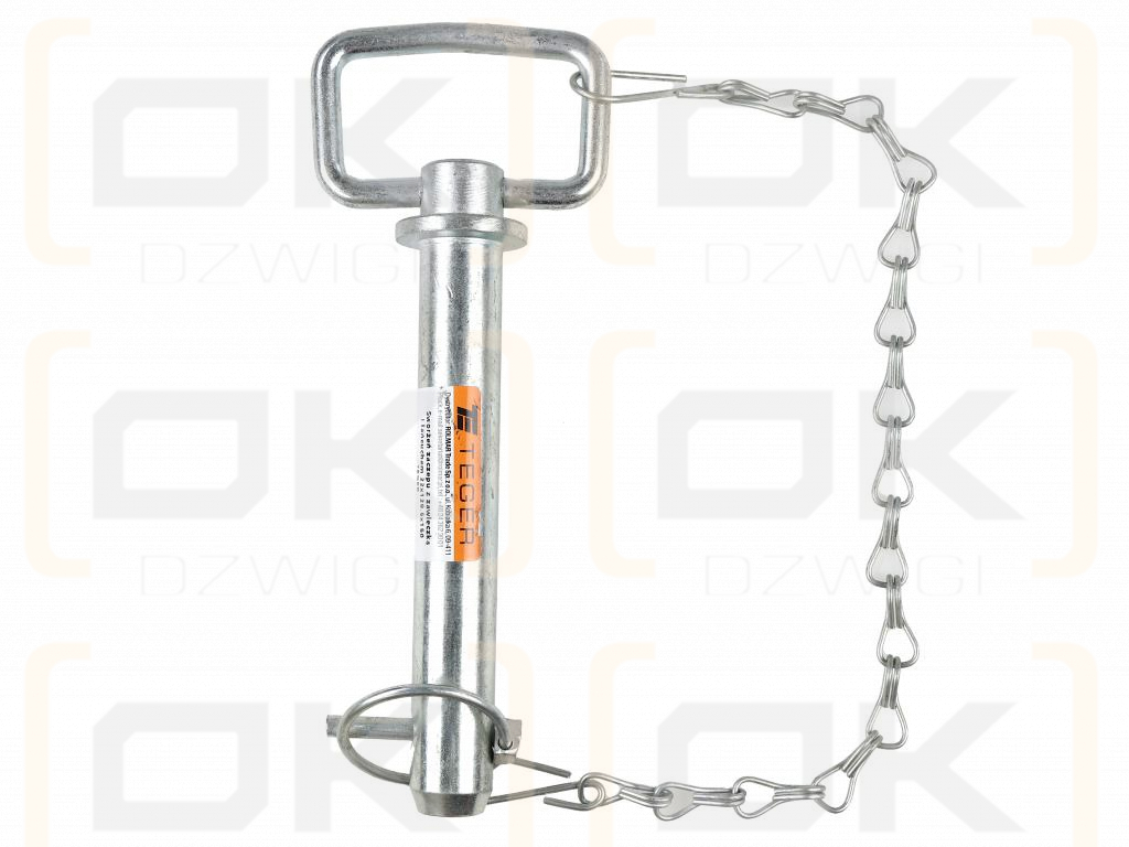 Hitch pin with cotter pin and chain 22x128.5x150 TEGER