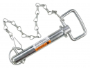 Hitch pin with cotter pin and chain 22x128.5x150 TEGER