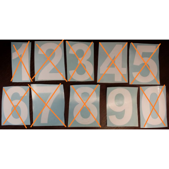 Sticker number "9" h=110 mm