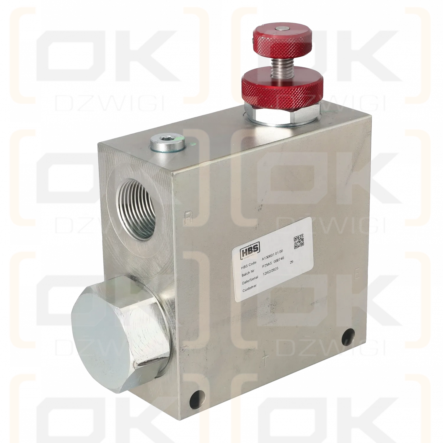 HBS 350 bar three-way regulating valve - G3/4" Galvanized steel